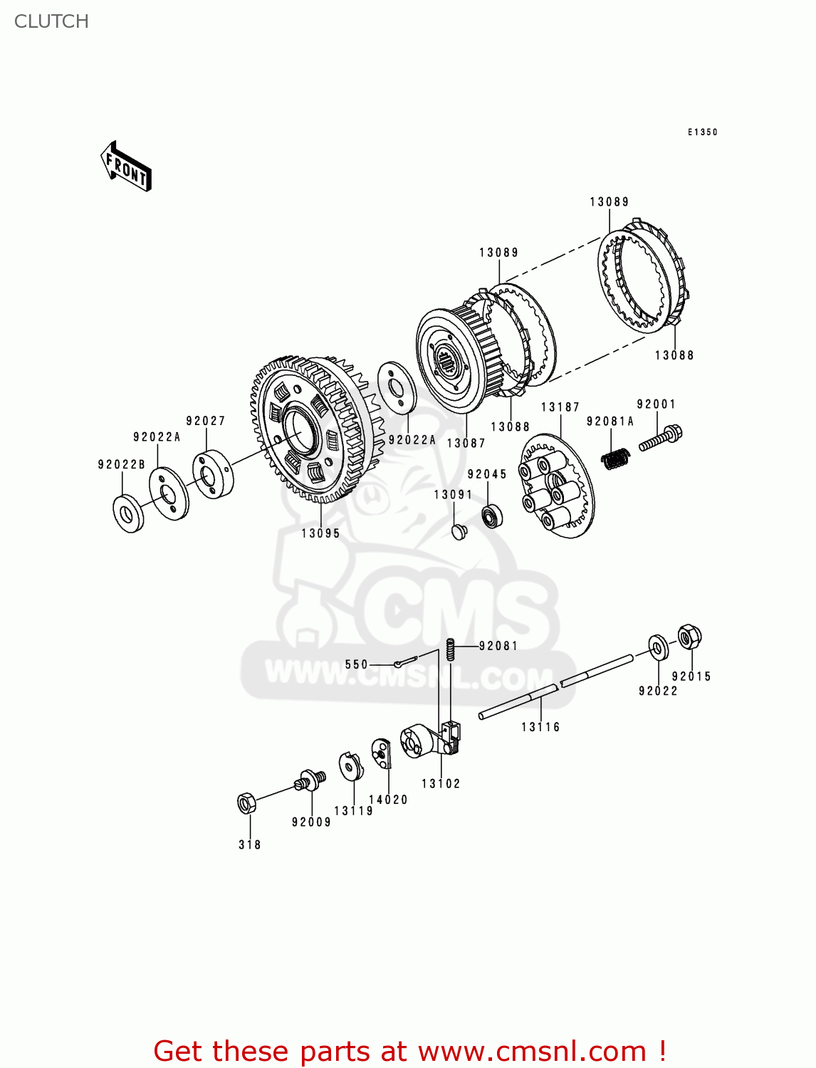 CLUTCH KZ1000P19 KE1000 POLICE 2000 USA