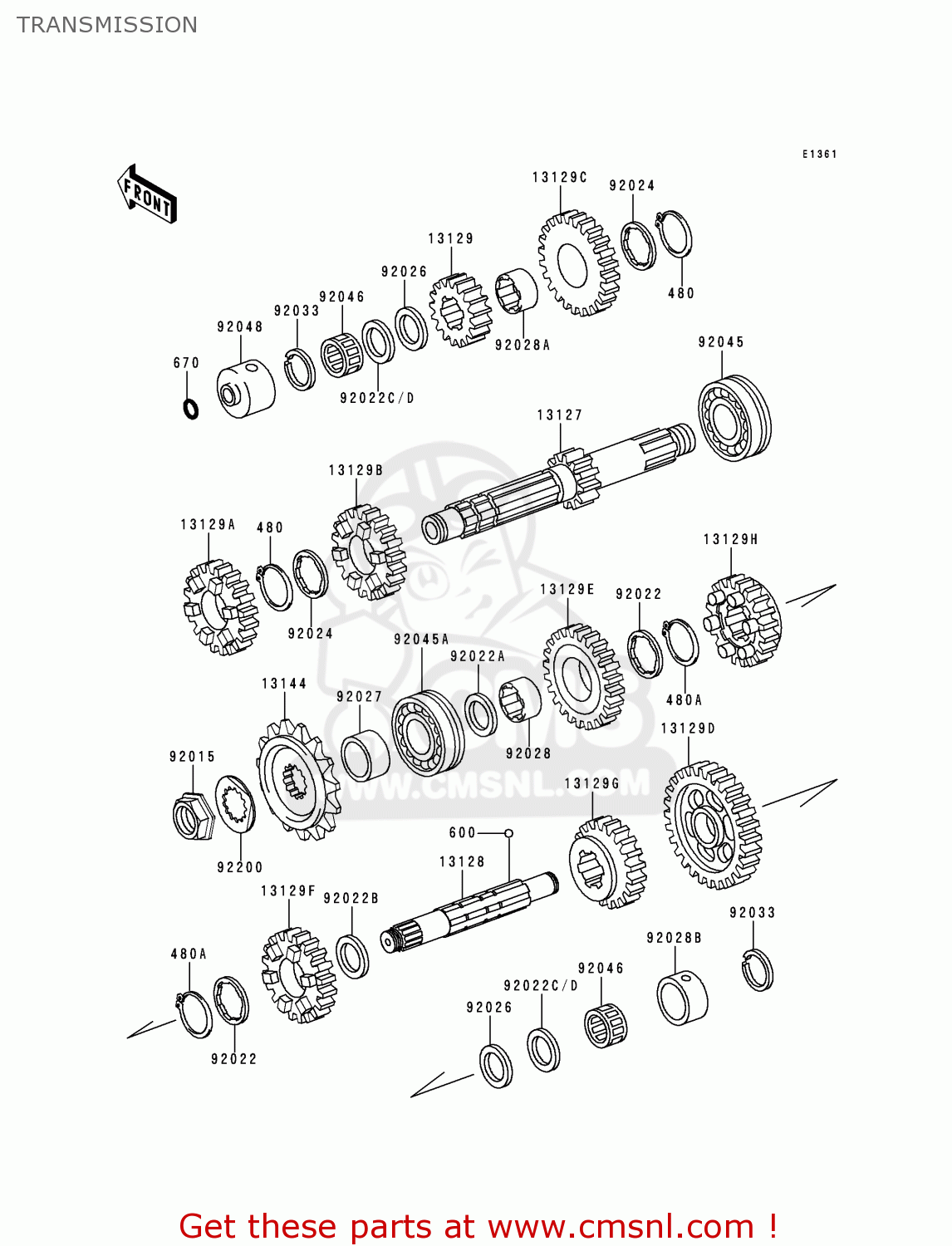 TRANSMISSION KZ1000P19 KE1000 POLICE 2000 USA
