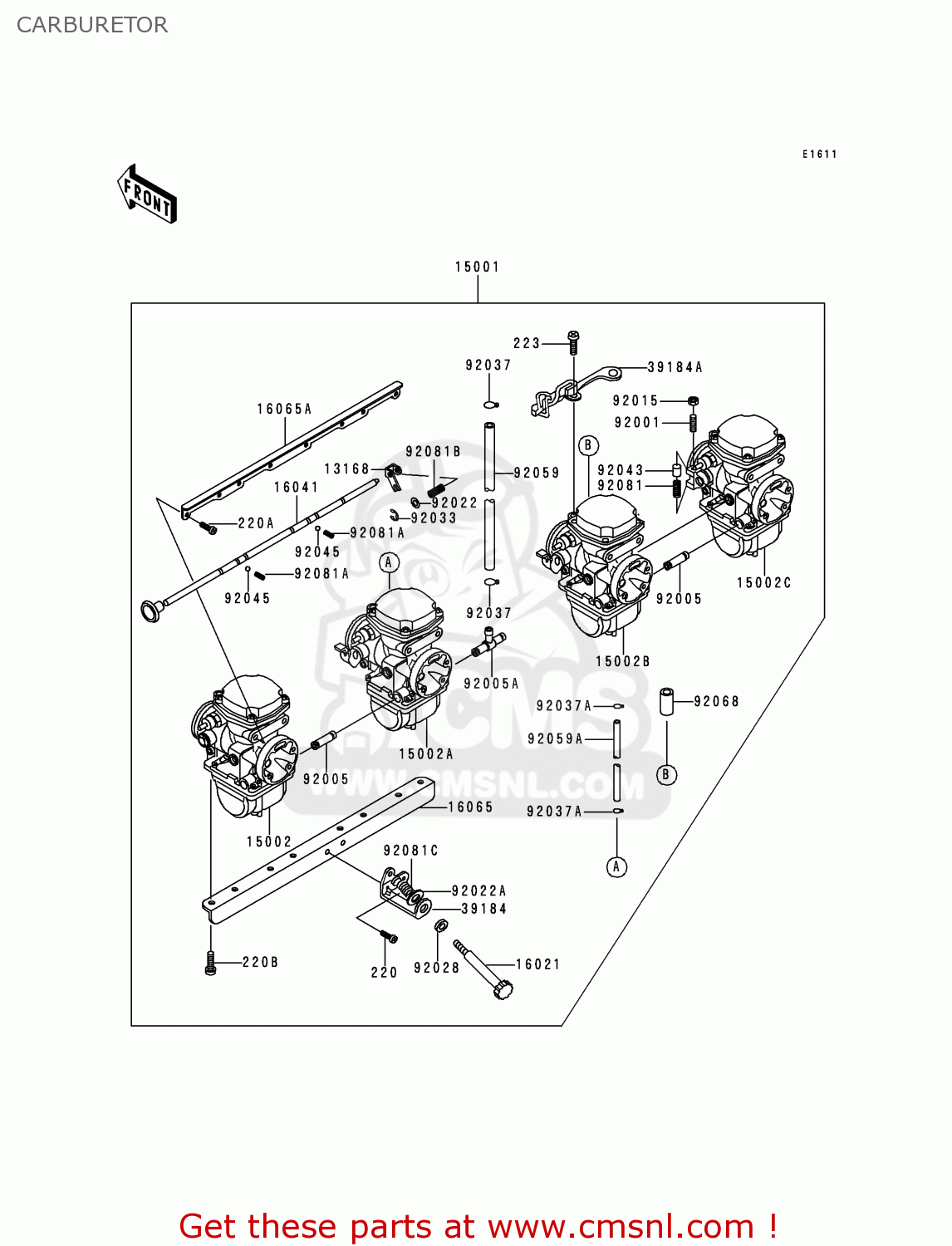 CARBURETOR KZ1000P19 KE1000 POLICE 2000 USA