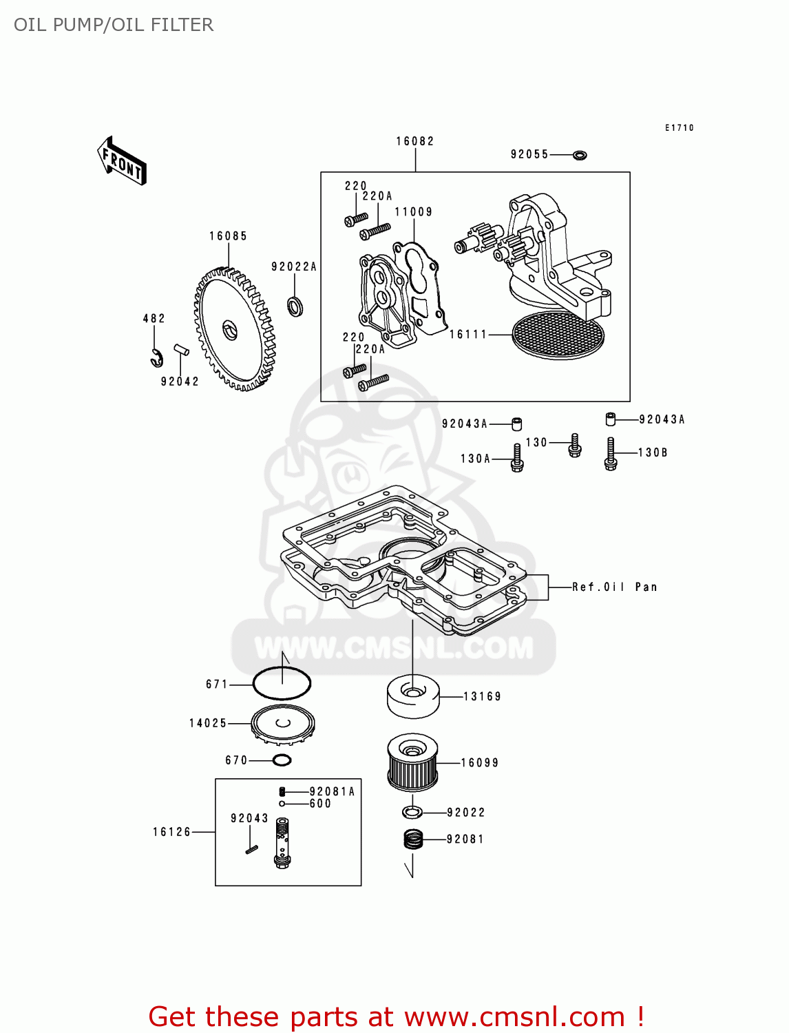 OIL PUMP/OIL FILTER KZ1000P19 KE1000 POLICE 2000 USA