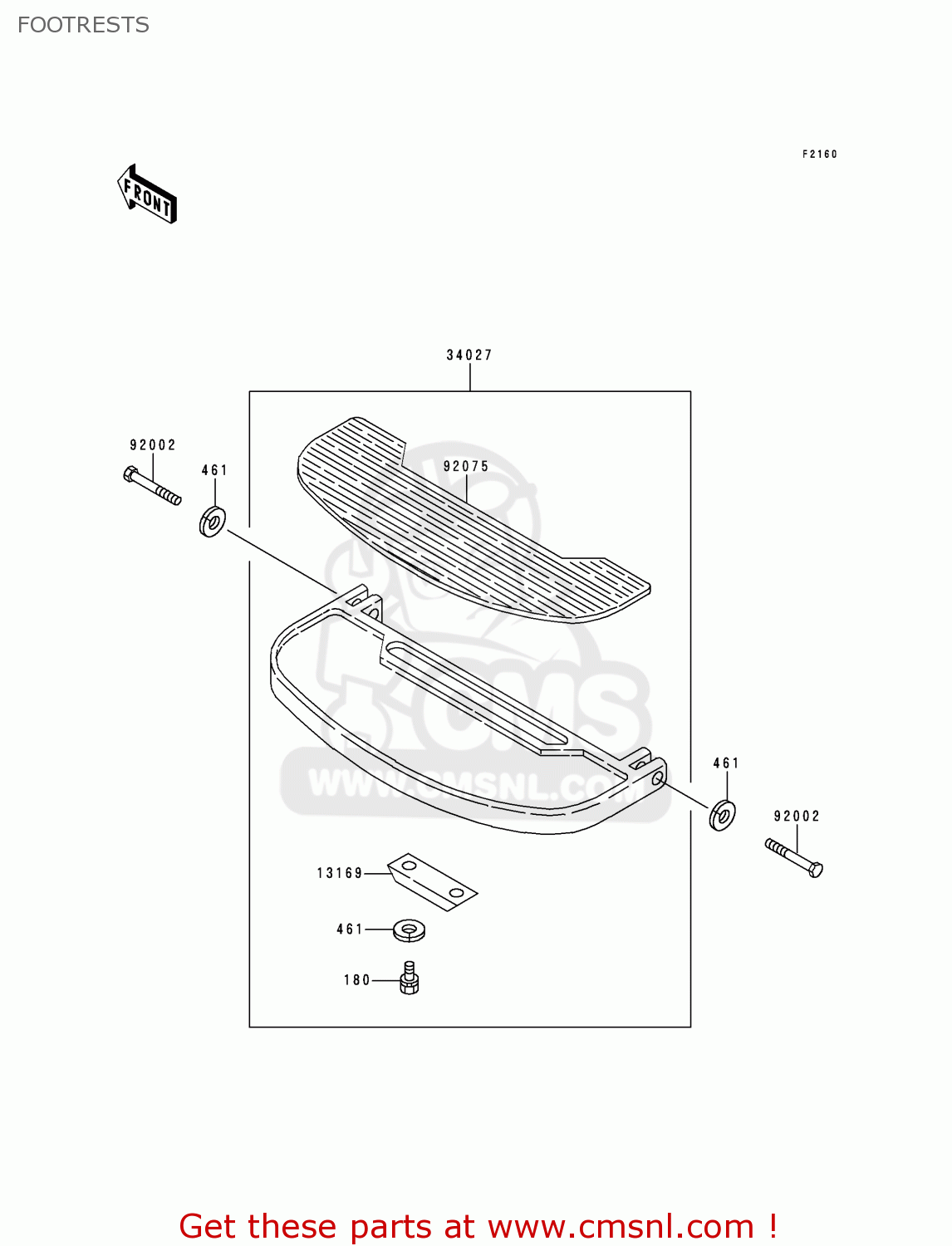 FOOTRESTS KZ1000P19 KE1000 POLICE 2000 USA