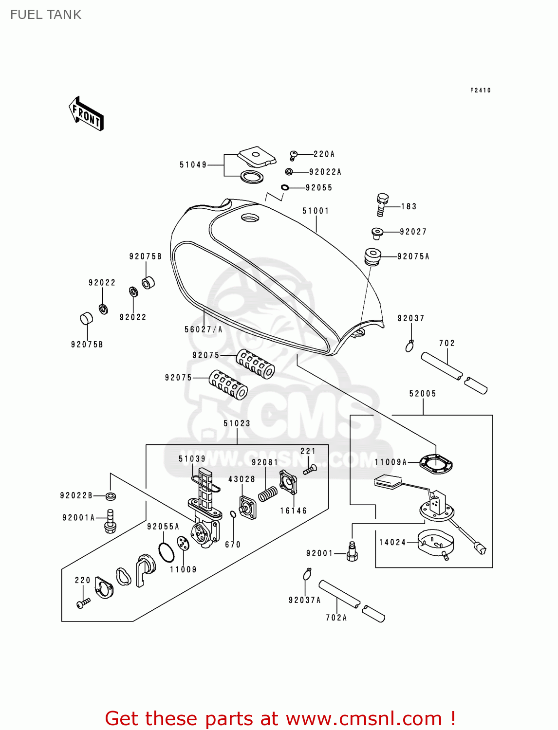 FUEL TANK KZ1000P19 KE1000 POLICE 2000 USA