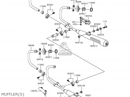 MUFFLER(S) - KZ1000P19 KE1000 POLICE 2000 USA