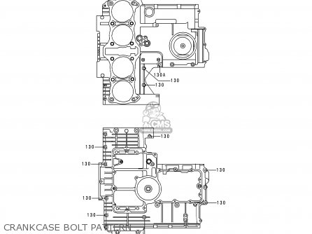CRANKCASE BOLT PATTERN - KZ1000P19 KE1000 POLICE 2000 USA