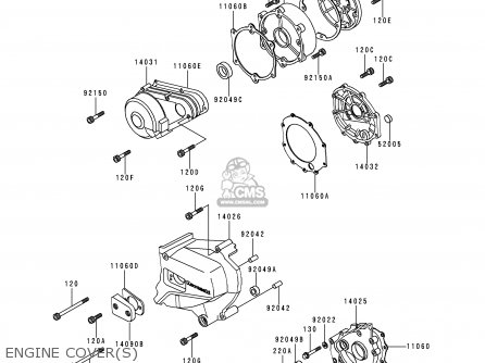 ENGINE COVER(S) - KZ1000P19 KE1000 POLICE 2000 USA