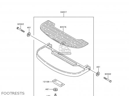 FOOTRESTS - KZ1000P19 KE1000 POLICE 2000 USA
