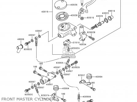 FRONT MASTER CYLINDER - KZ1000P19 KE1000 POLICE 2000 USA