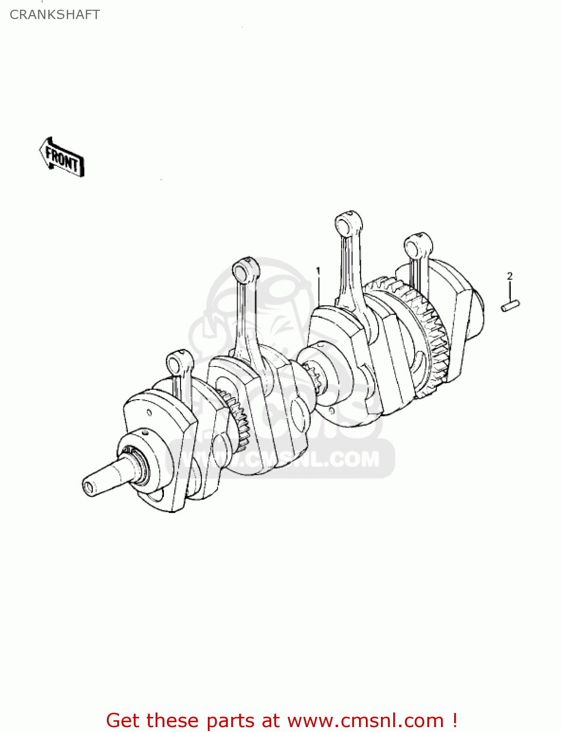 CRANKSHAFT KZ1000P2 POLICE 1000 1983 USA