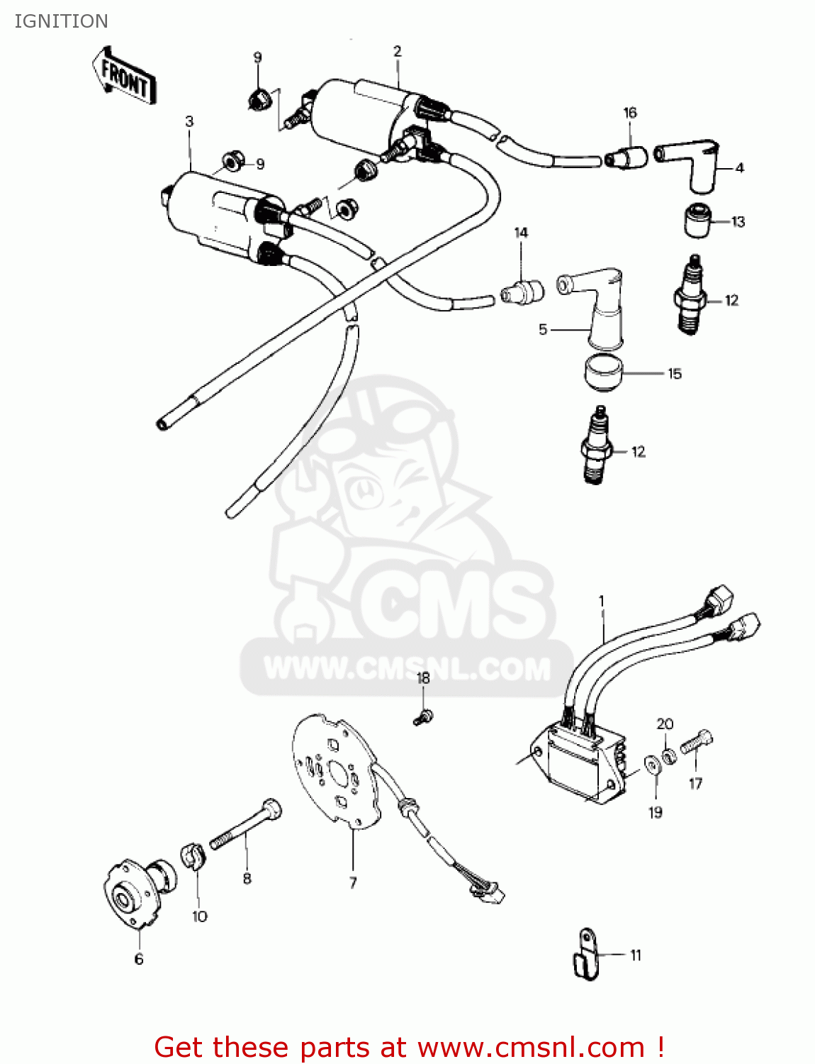 IGNITION KZ1000P2 POLICE 1000 1983 USA