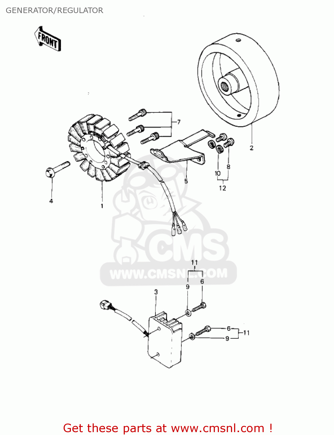 GENERATOR/REGULATOR KZ1000P2 POLICE 1000 1983 USA