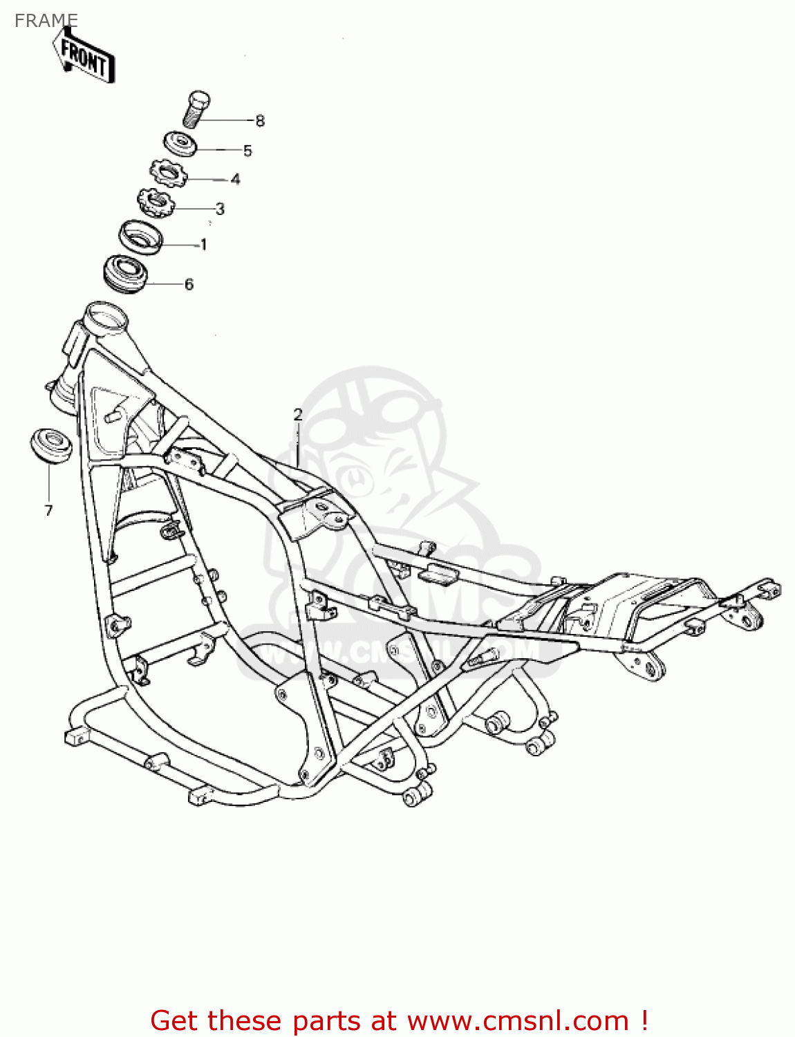FRAME KZ1000P2 POLICE 1000 1983 USA