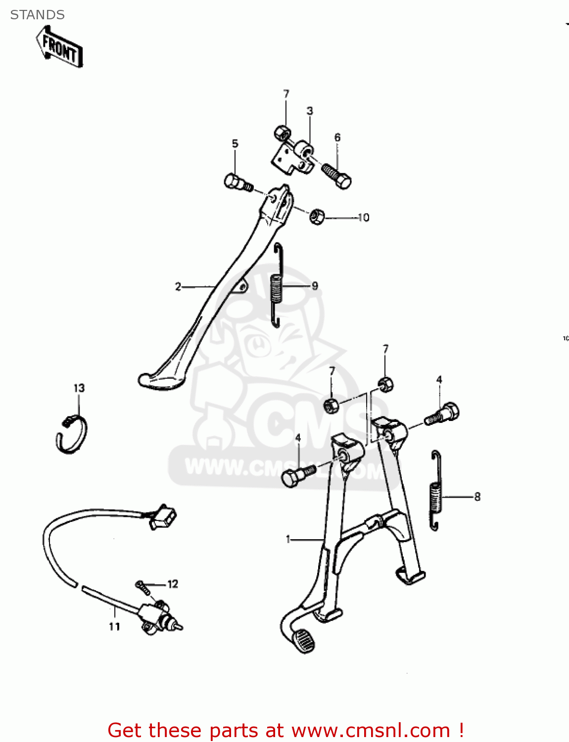 STANDS KZ1000P2 POLICE 1000 1983 USA