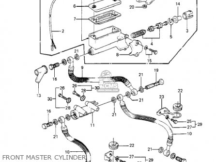 FRONT MASTER CYLINDER - KZ1000P2 POLICE 1000 1983 USA