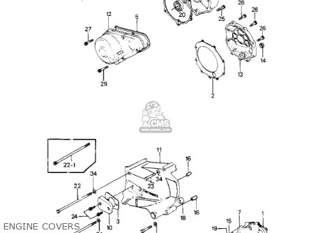 ENGINE COVERS - KZ1000P2 POLICE 1000 1983 USA