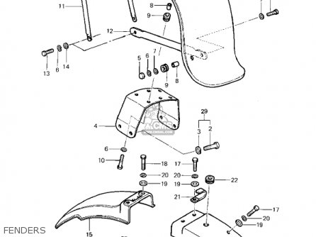FENDERS - KZ1000P2 POLICE 1000 1983 USA
