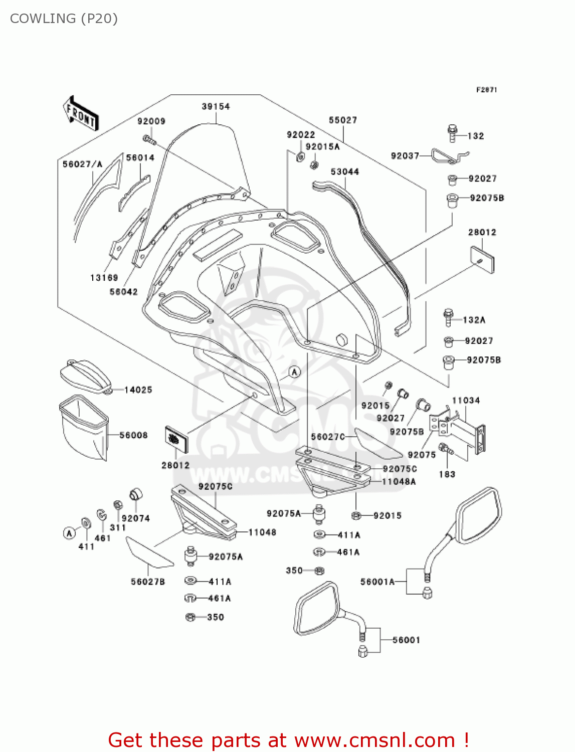 COWLING (P20) KZ1000P20 POLICE 1000 2001 USA