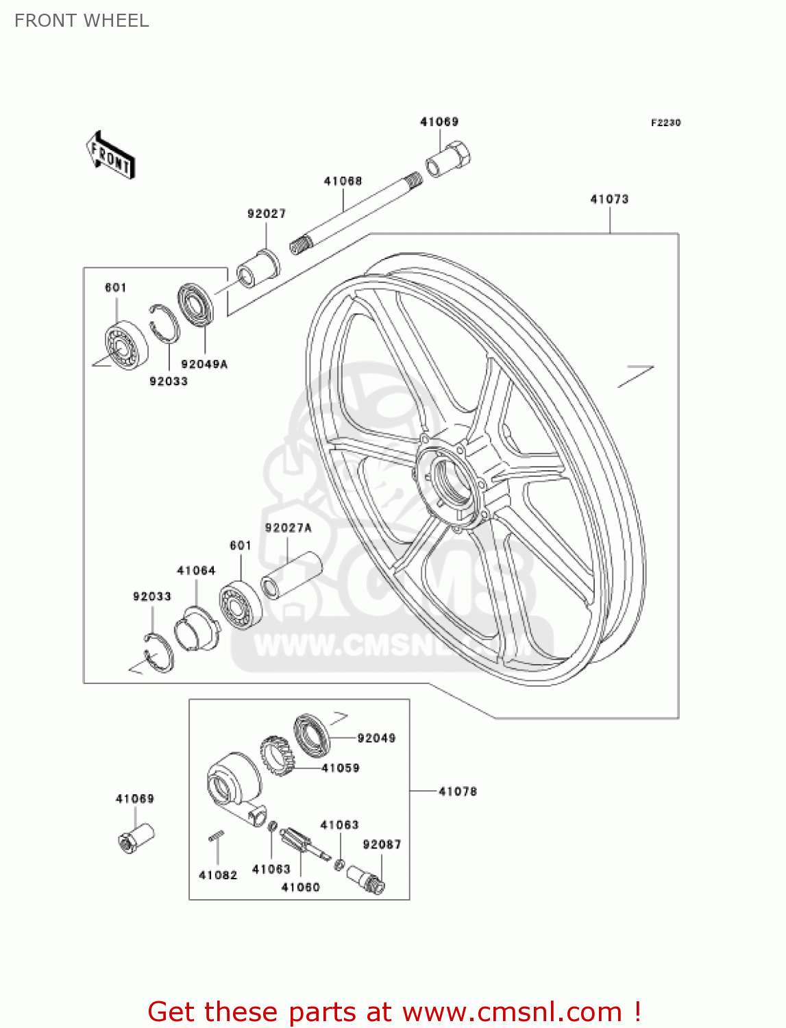 FRONT WHEEL KZ1000P20 POLICE 1000 2001 USA