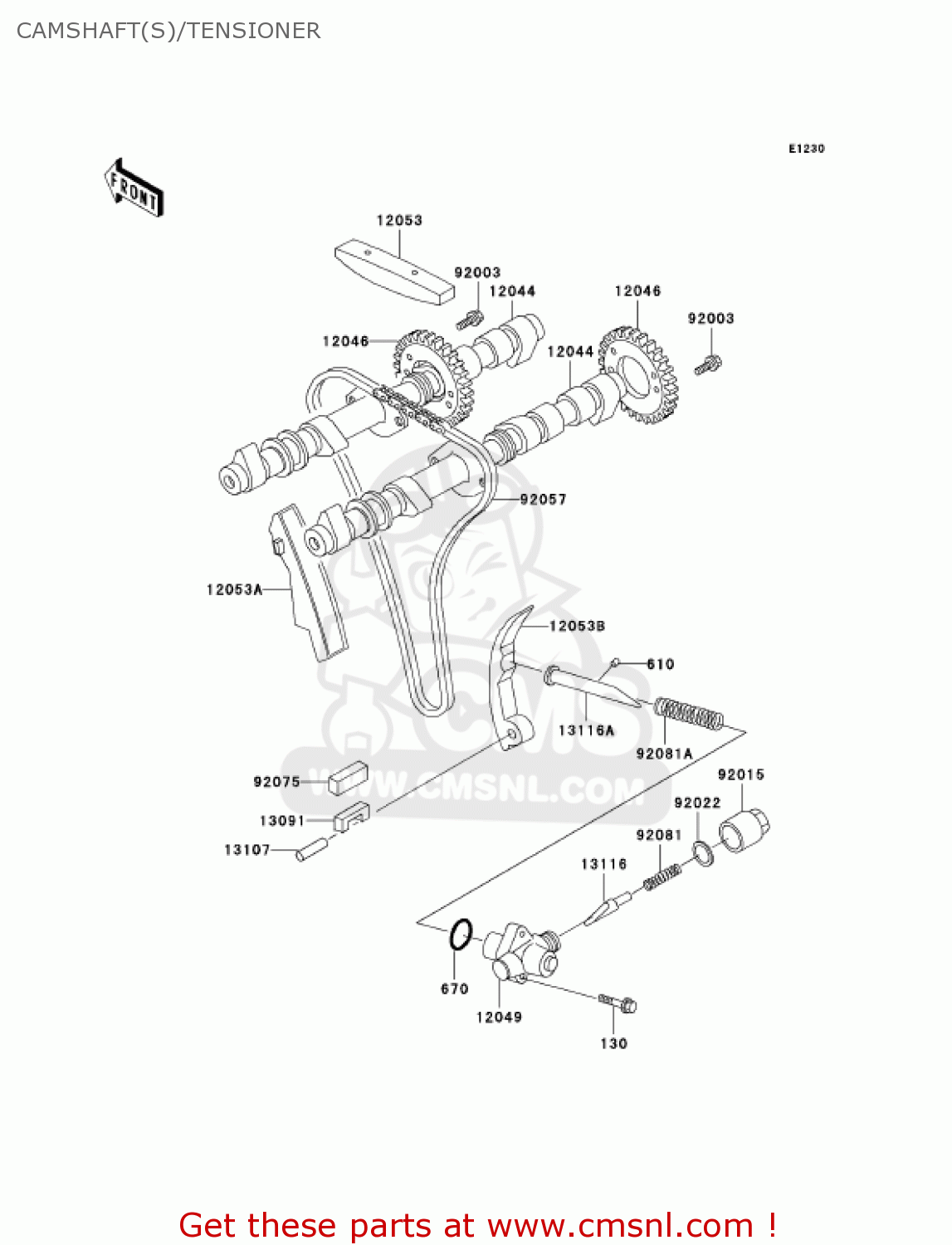 CAMSHAFT(S)/TENSIONER KZ1000P20 POLICE 1000 2001 USA