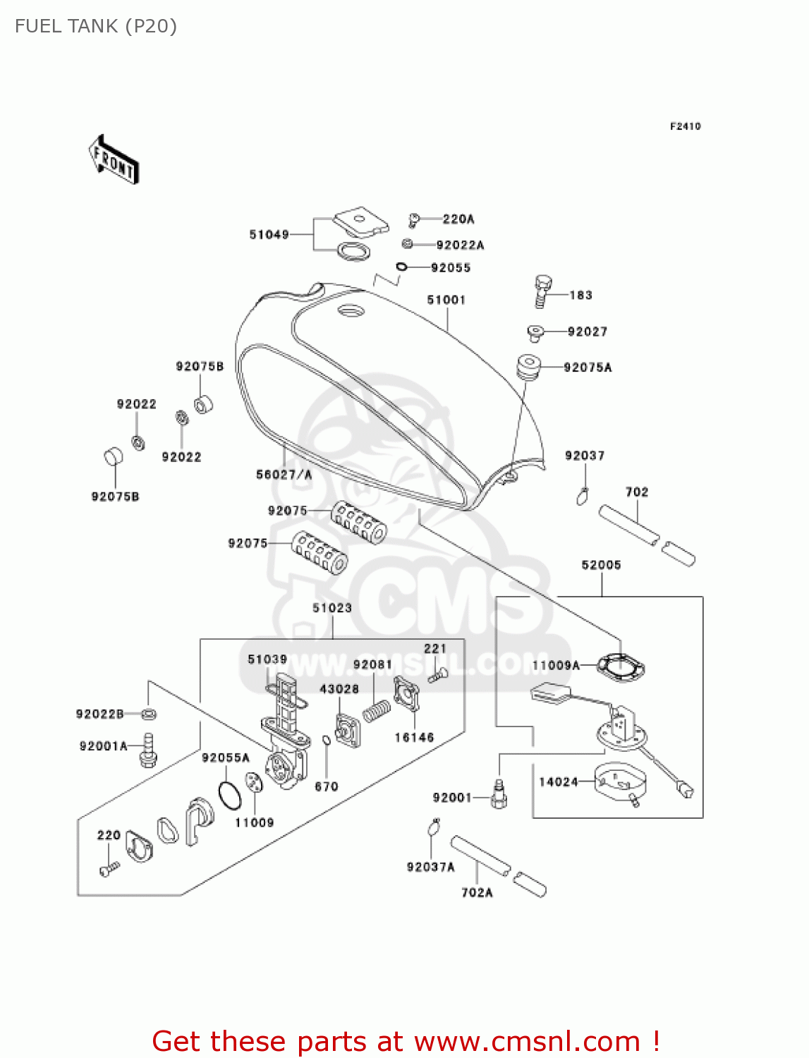 FUEL TANK (P20) KZ1000P20 POLICE 1000 2001 USA