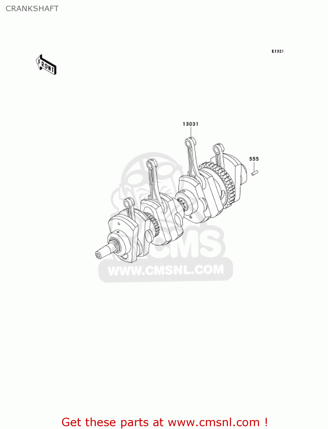 CRANKSHAFT KZ1000P20 POLICE 1000 2001 USA