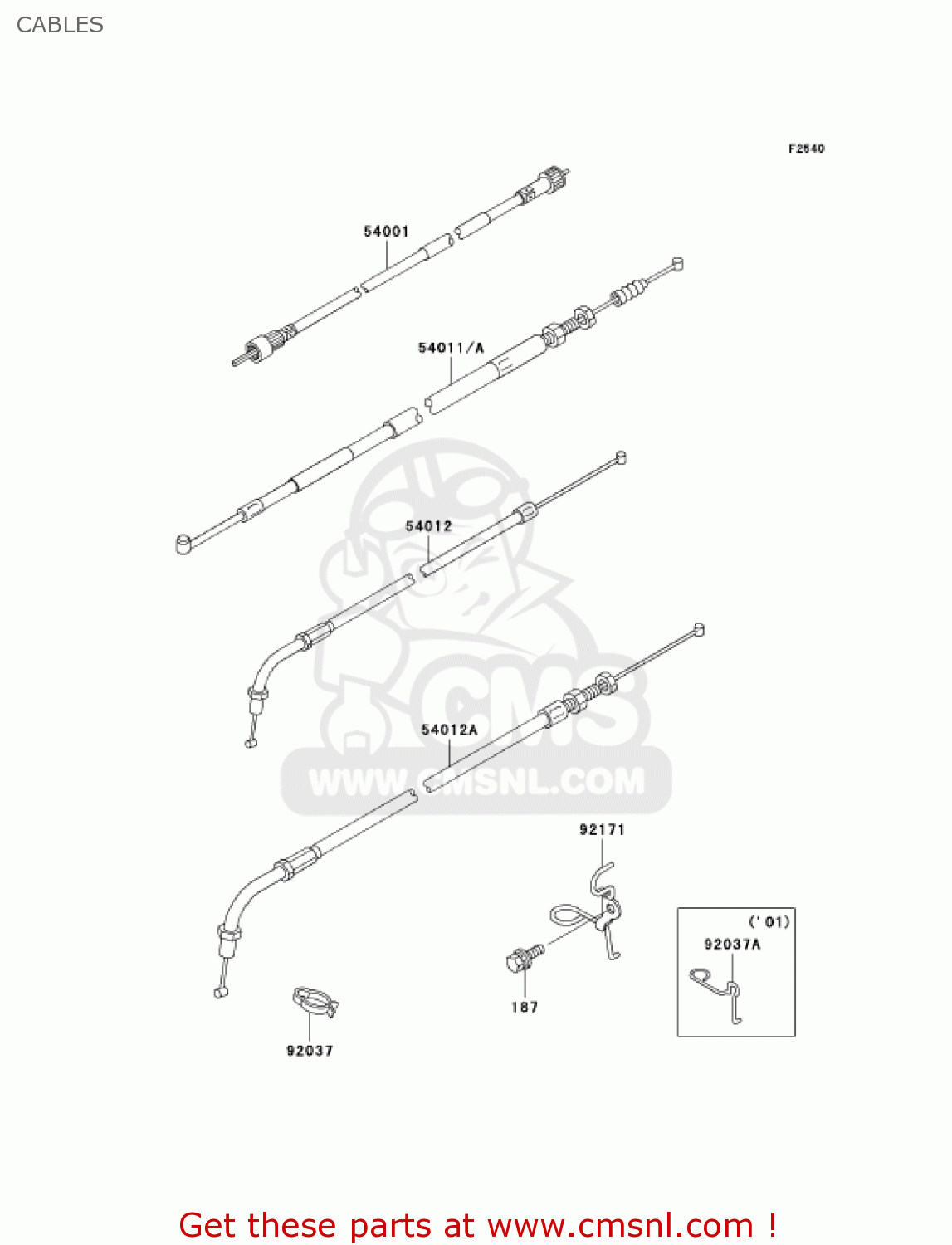 CABLES KZ1000P20 POLICE 1000 2001 USA