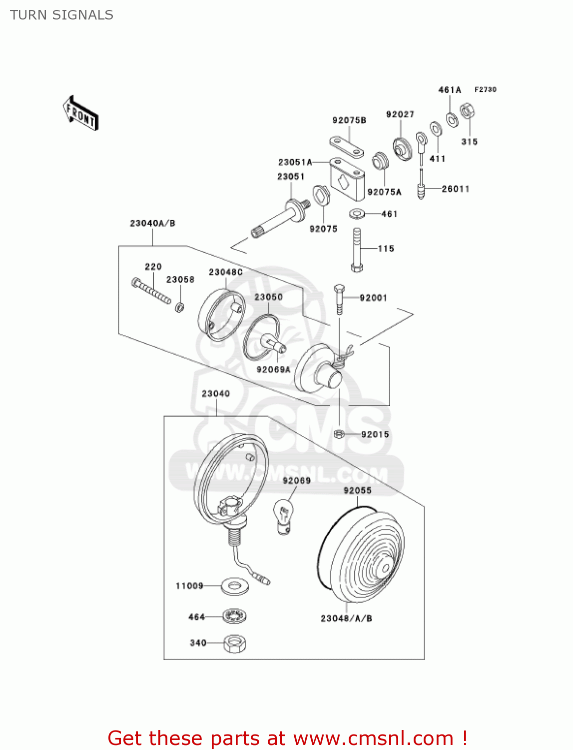 TURN SIGNALS KZ1000P20 POLICE 1000 2001 USA