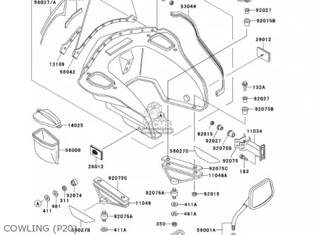 COWLING (P20) - KZ1000P20 POLICE 1000 2001 USA