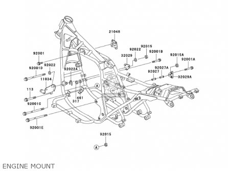 ENGINE MOUNT - KZ1000P20 POLICE 1000 2001 USA