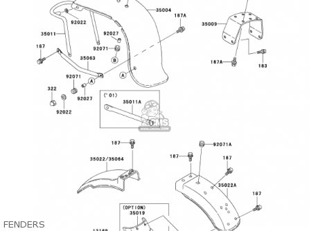 FENDERS - KZ1000P20 POLICE 1000 2001 USA