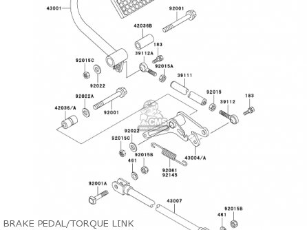 BRAKE PEDAL/TORQUE LINK - KZ1000P20 POLICE 1000 2001 USA