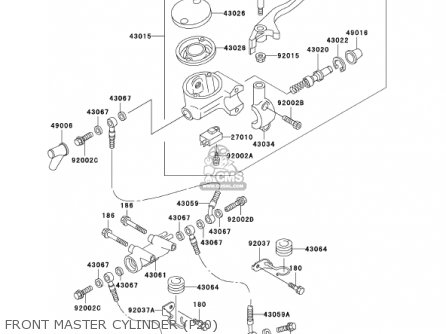 FRONT MASTER CYLINDER (P20) - KZ1000P20 POLICE 1000 2001 USA