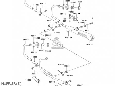 MUFFLER(S) - KZ1000P20 POLICE 1000 2001 USA