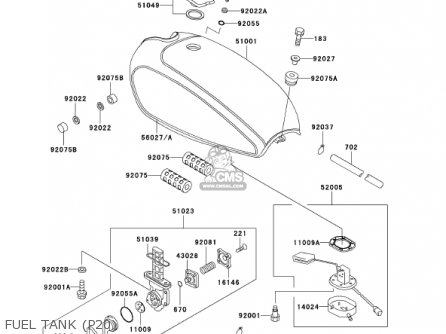 FUEL TANK (P20) - KZ1000P20 POLICE 1000 2001 USA