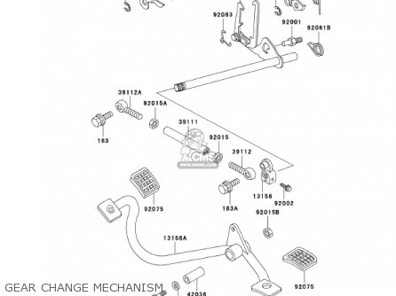 GEAR CHANGE MECHANISM - KZ1000P20 POLICE 1000 2001 USA