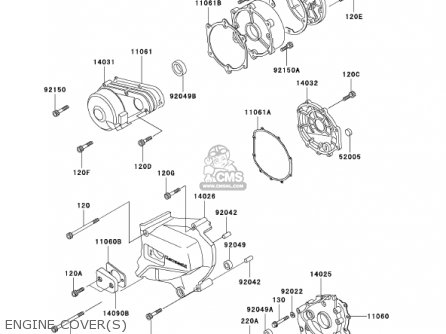 ENGINE COVER(S) - KZ1000P20 POLICE 1000 2001 USA