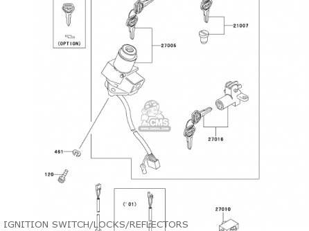 IGNITION SWITCH/LOCKS/REFLECTORS - KZ1000P20 POLICE 1000 2001 USA