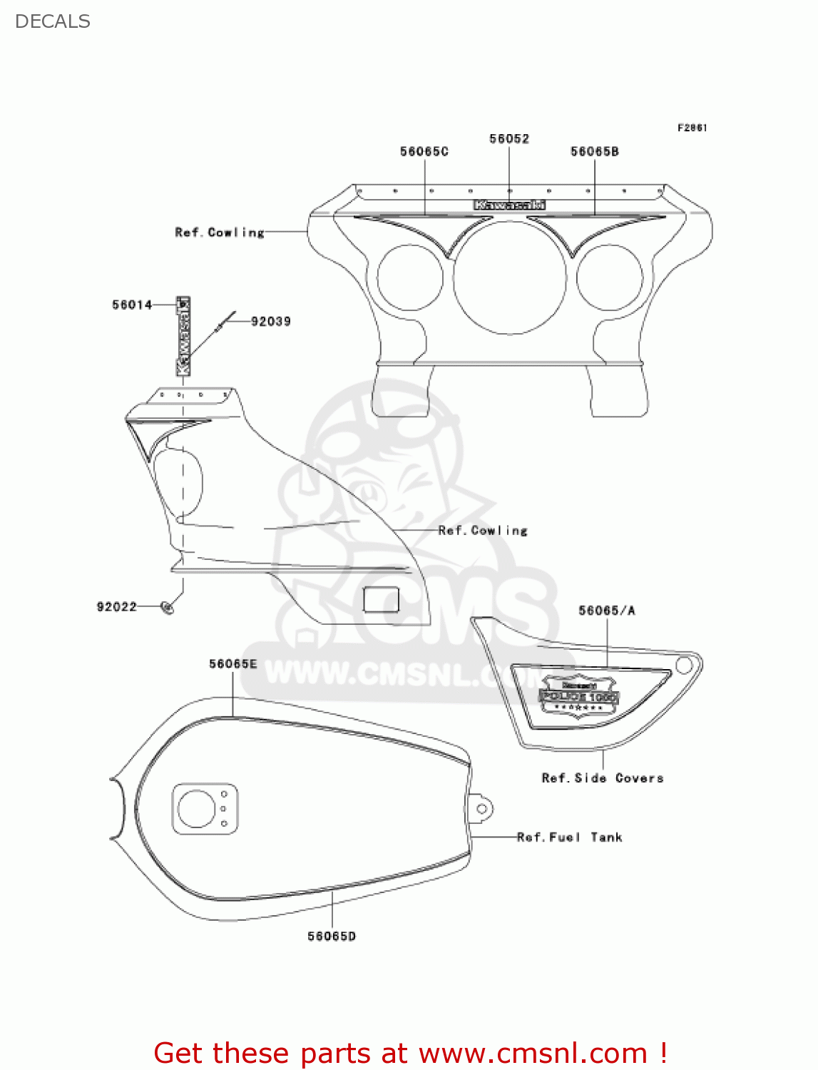 DECALS KZ1000P21 POLICE 1000 2002 USA