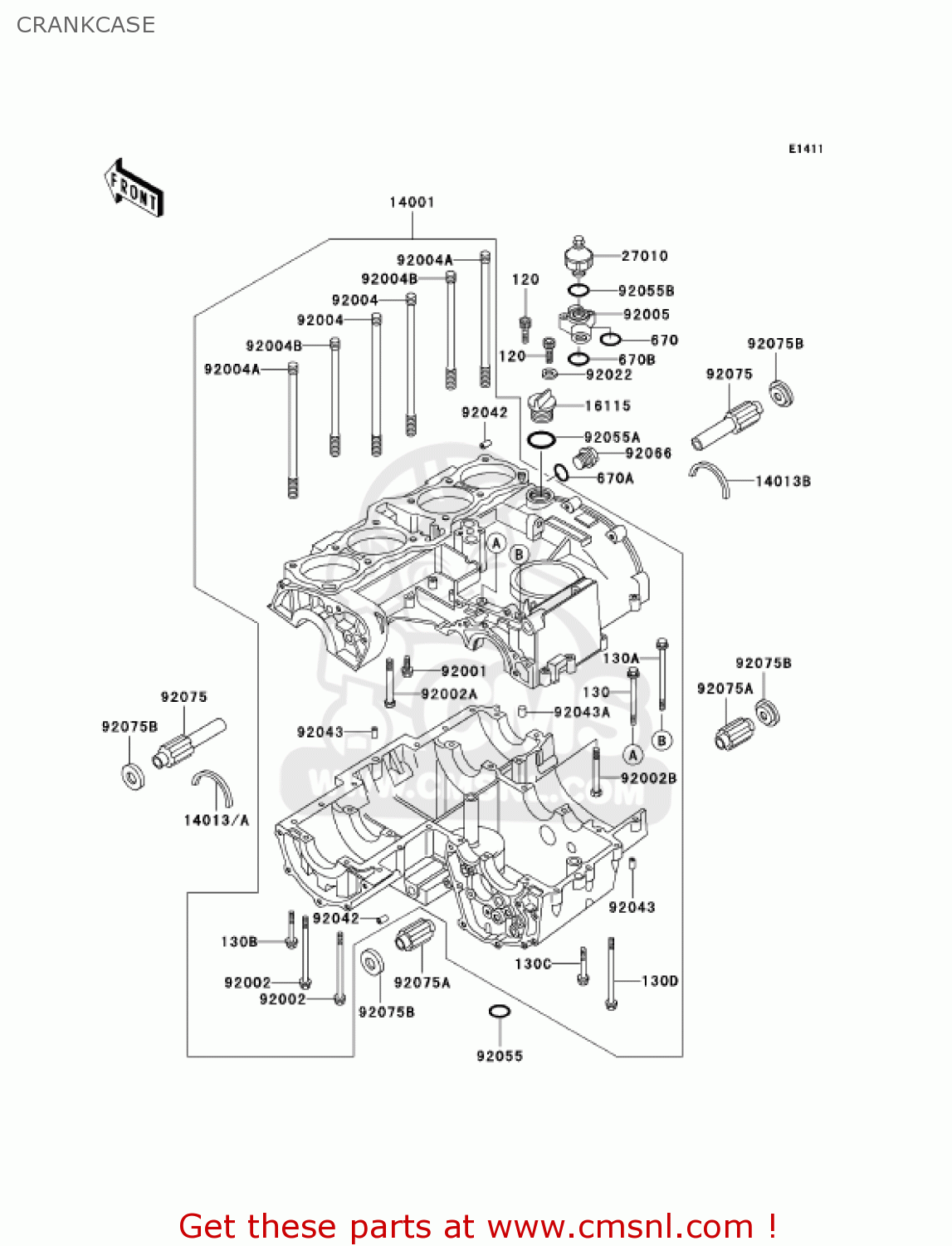 CRANKCASE KZ1000P21 POLICE 1000 2002 USA