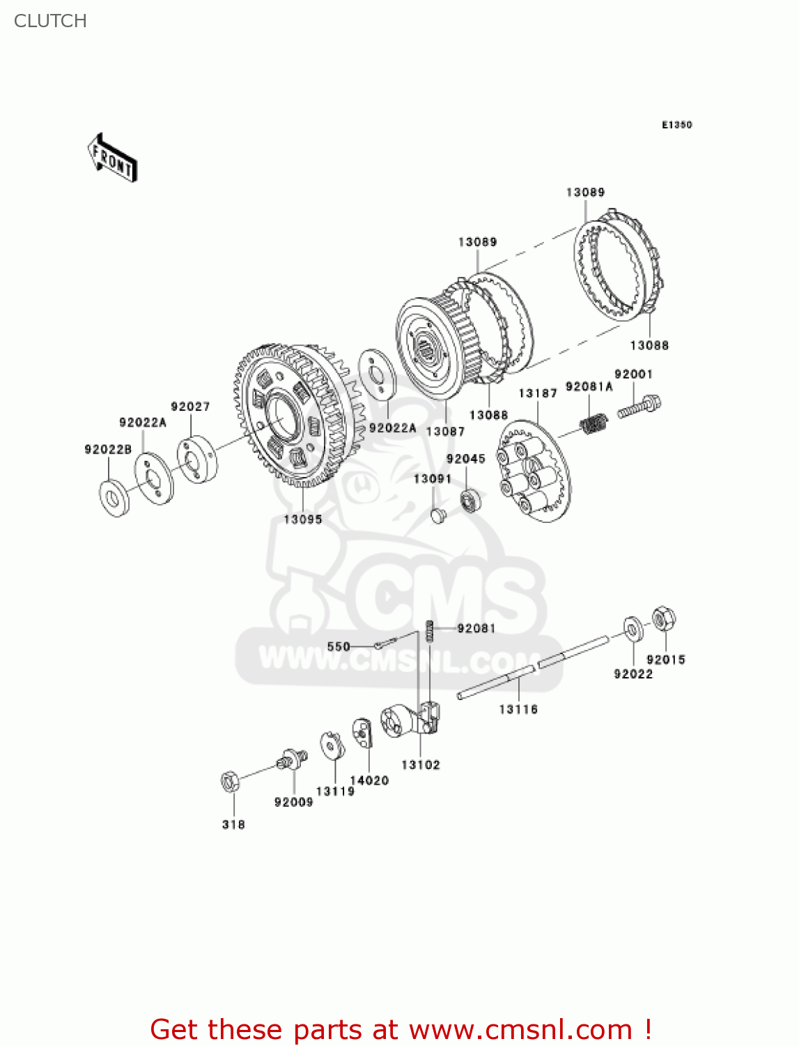 CLUTCH KZ1000P21 POLICE 1000 2002 USA