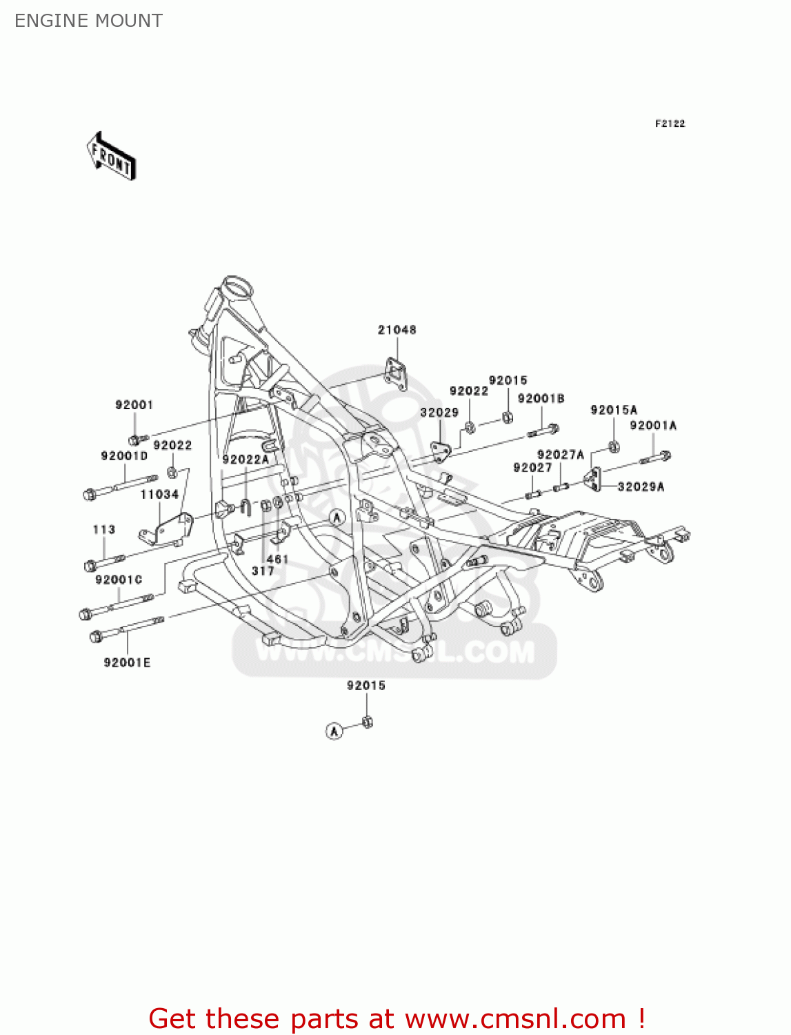 ENGINE MOUNT KZ1000P21 POLICE 1000 2002 USA