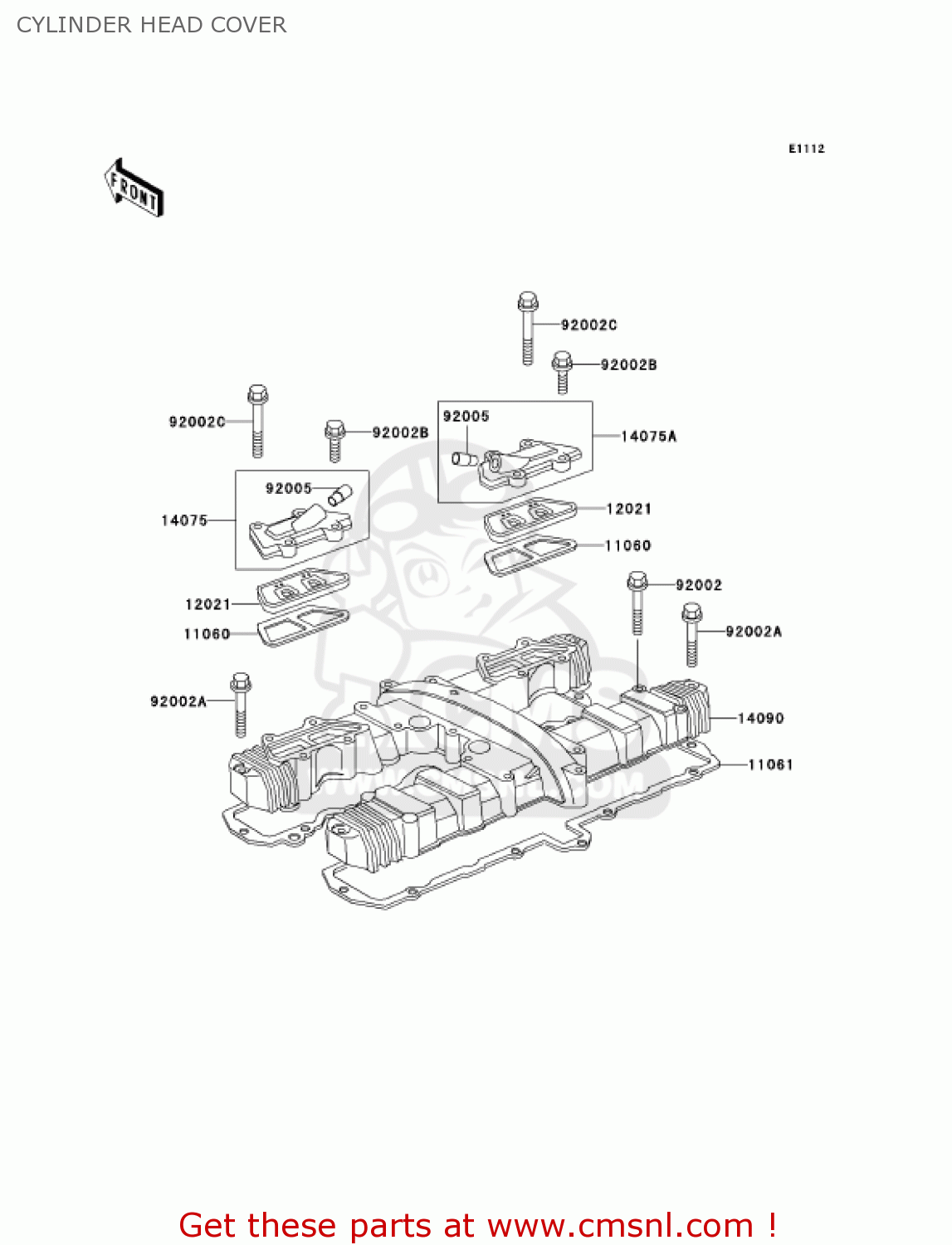 CYLINDER HEAD COVER KZ1000P21 POLICE 1000 2002 USA