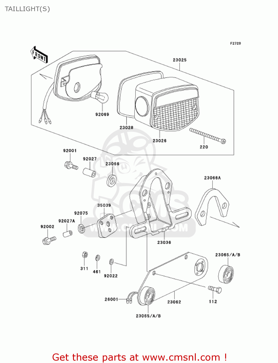 TAILLIGHT(S) KZ1000P21 POLICE 1000 2002 USA