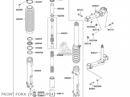FRONT FORK (P21/P22/P24) - KZ1000P21 POLICE 1000 2002 USA