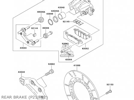 REAR BRAKE (P21/P22) - KZ1000P21 POLICE 1000 2002 USA