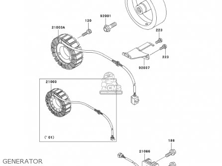 GENERATOR - KZ1000P21 POLICE 1000 2002 USA