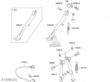 STAND(S) - KZ1000P21 POLICE 1000 2002 USA