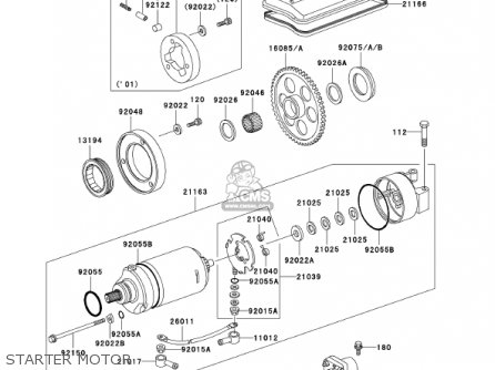 STARTER MOTOR - KZ1000P21 POLICE 1000 2002 USA