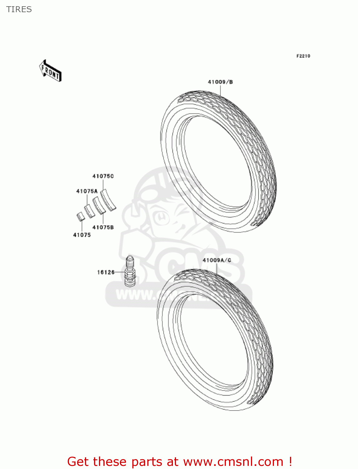 TIRES KZ1000P22 POLICE 1000 2003 USA