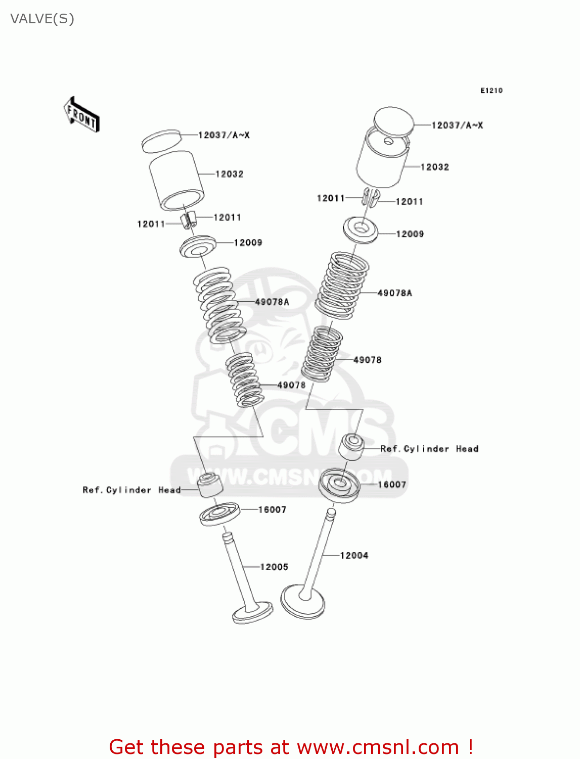 VALVE(S) KZ1000P22 POLICE 1000 2003 USA