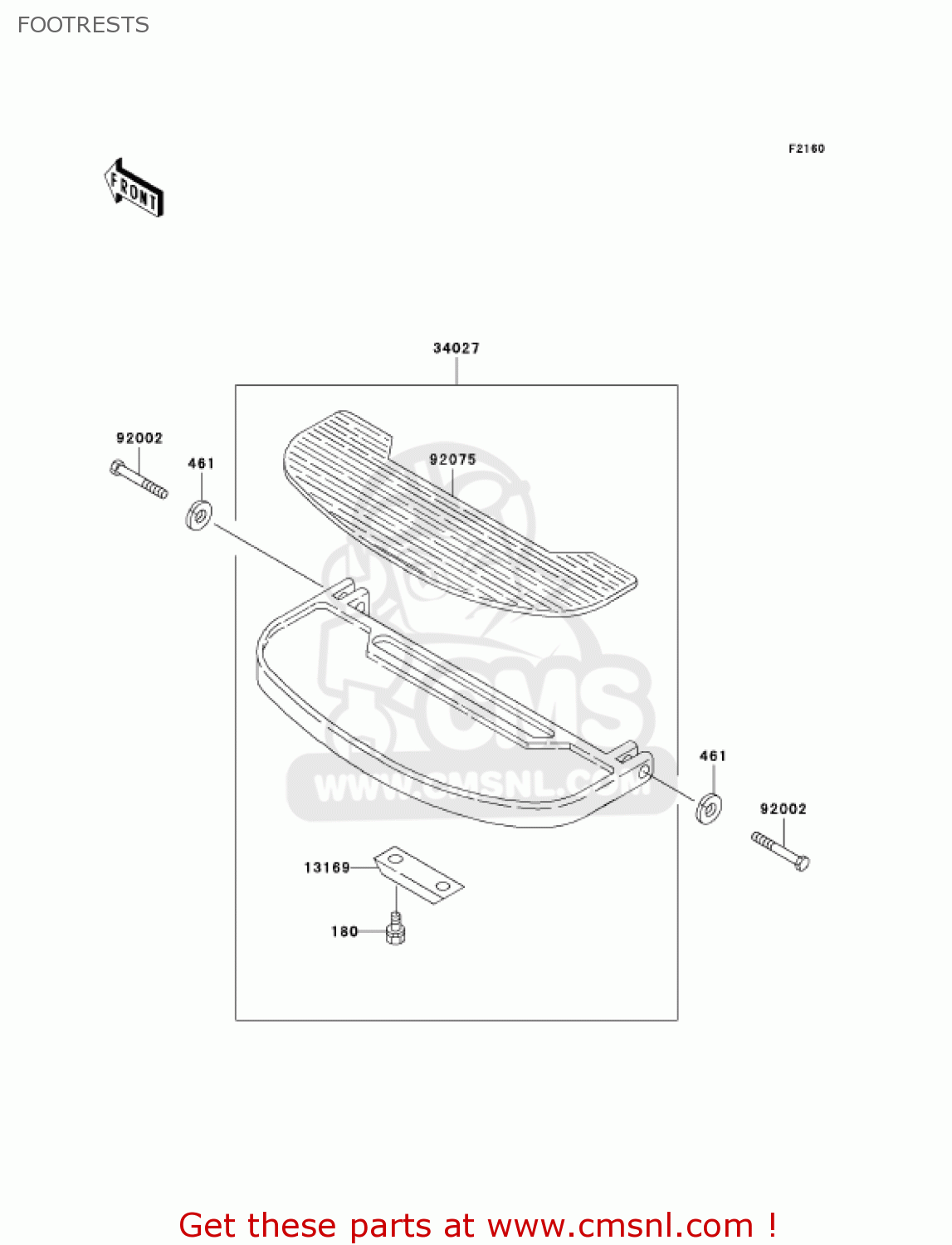 FOOTRESTS KZ1000P22 POLICE 1000 2003 USA